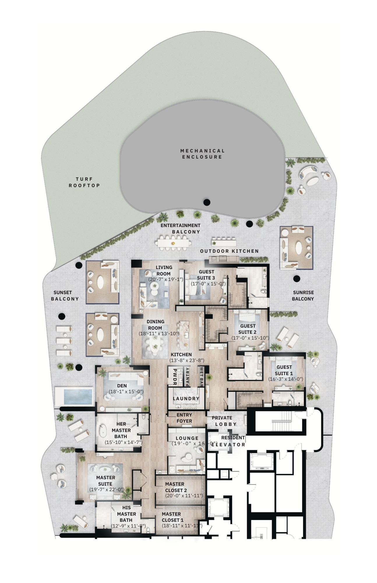 North Tower Penthouse 2 Bay View - UPDATE