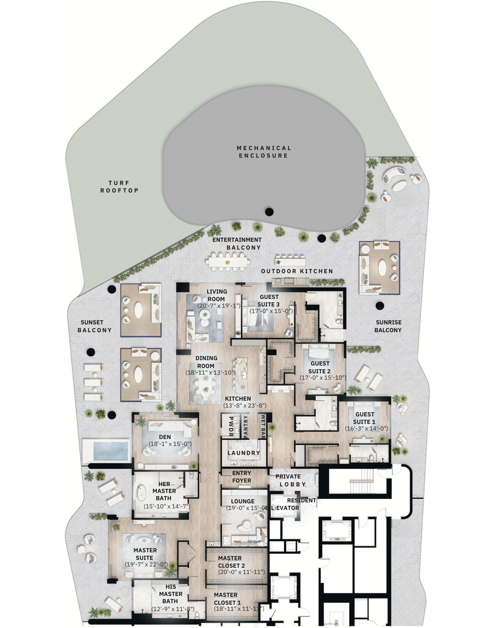 North Tower Penthouse 2 Map (2)